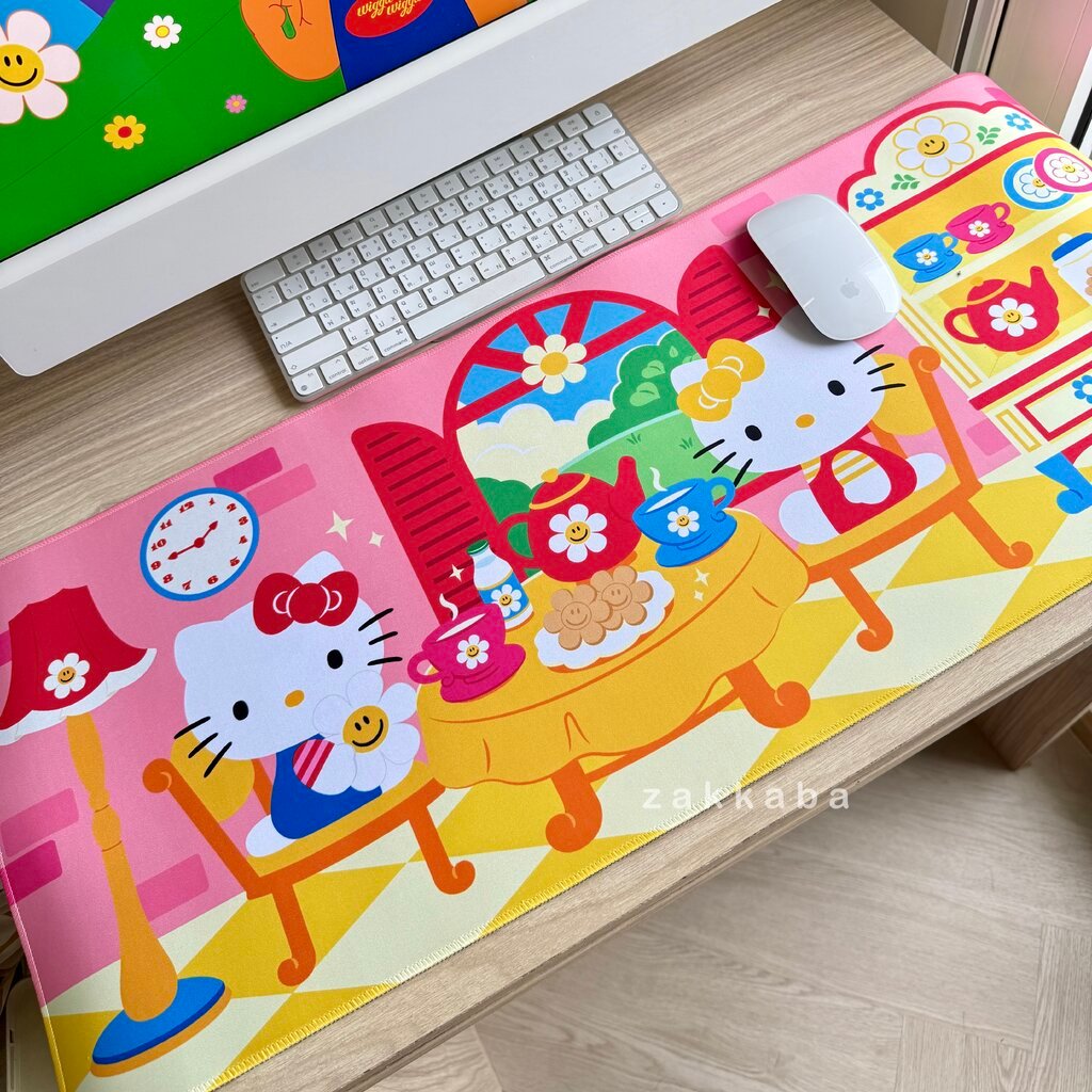Hello Kitty x WiggleWiggle / Desk Pad / แผ่นรองโต๊ะคอม แผ่นรองเมาส์