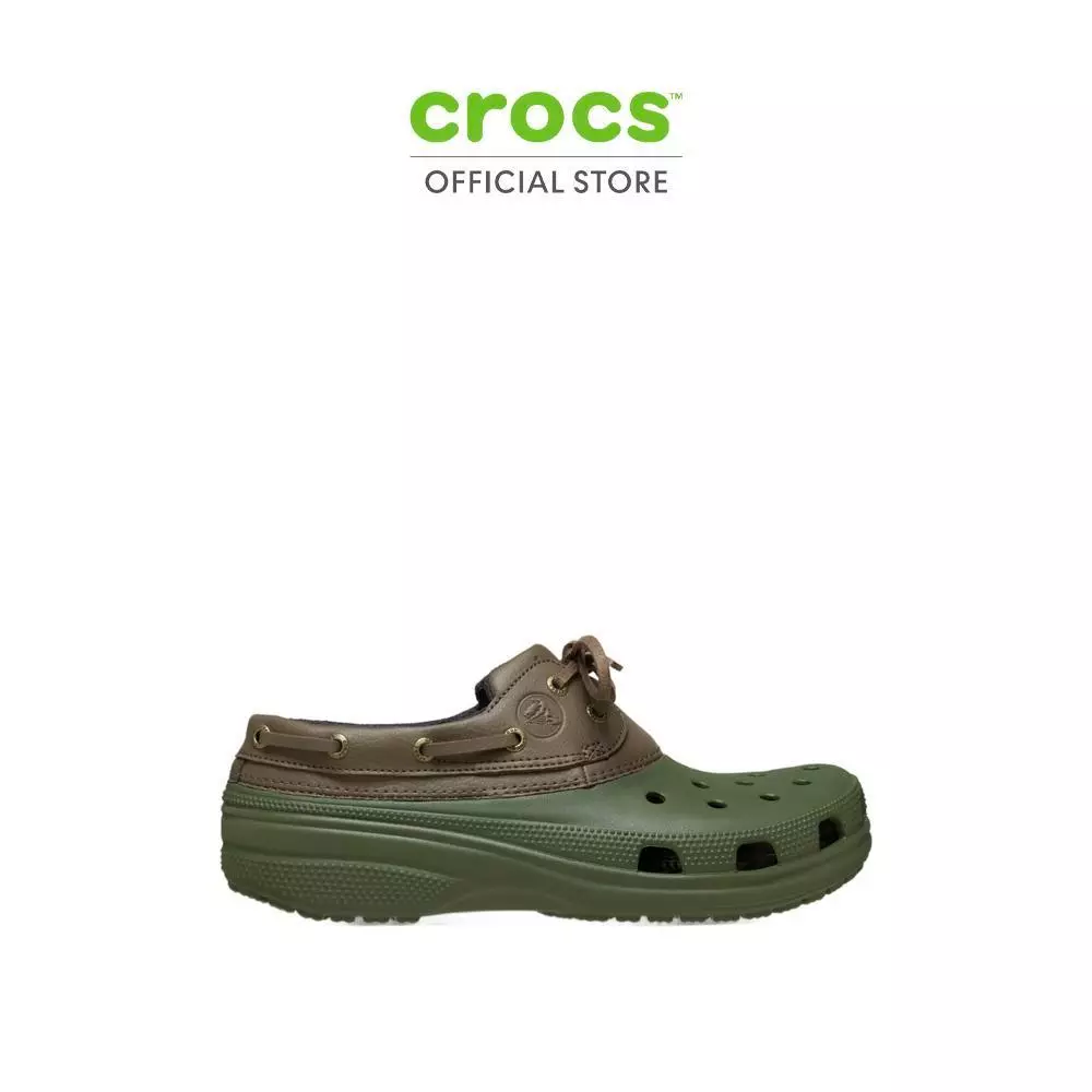CROCS รองเท้าลำลองผู้ใหญ่ CLASSIC ISLANDER รุ่น 212022-38V - ARMY GREEN/WALNUT