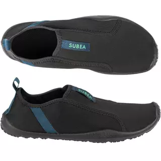 Decathlon Adult Elasticated Water Shoes Aquashoes 120 รองเท้าลุยน้ำเนื้อผ้ายางยืดสำหรับผู้ใหญ่ รุ่น 120 - Black