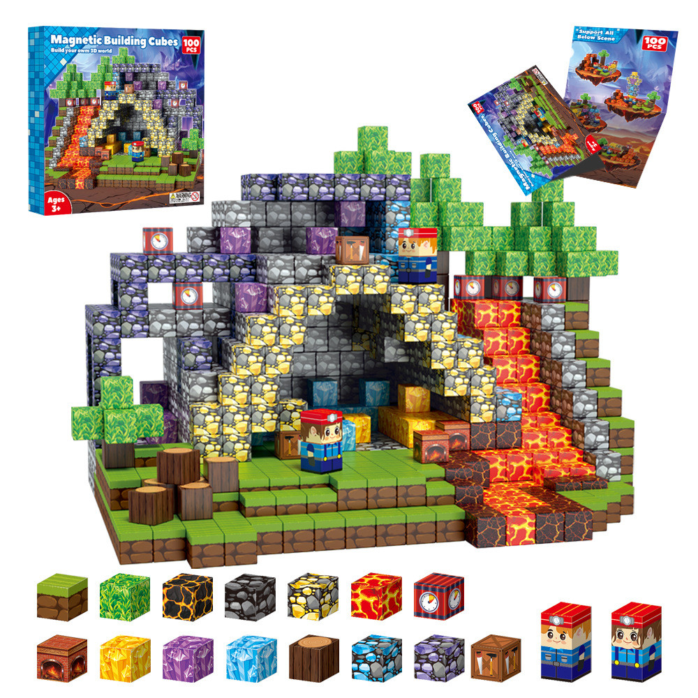 Magnetic Cube Building Blocks Magnetic Building Blocks ของเล่นเพื่อการศึกษาสําหรับเด็ก