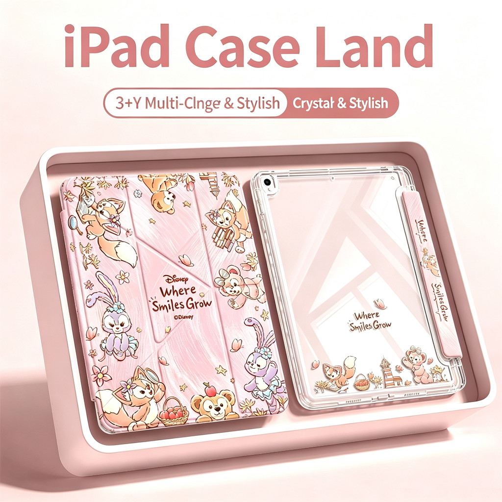 ⚡พร้อมส่ง⚡เคส iPad for Gen9 Air5 Gen7 8 10 11 Air4 6 7 8 Pro11 12.9 13 Mini6 7 ใส่ปากกา พับรูป Y Duffy ลวดลาย