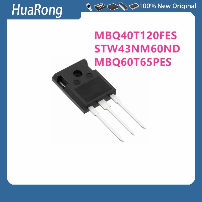 10 ชิ้น/แบทช์ 40T120FES MBQ40T120FES 43NM60ND STW43NM60ND 60T65PES MBQ60T65PES TO-247