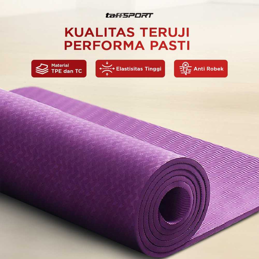 TASTYSTTR เสื่อโยคะพับได้ พรมกันลื่นออกกําลังกาย TPE 183x61cm - PROlite 60