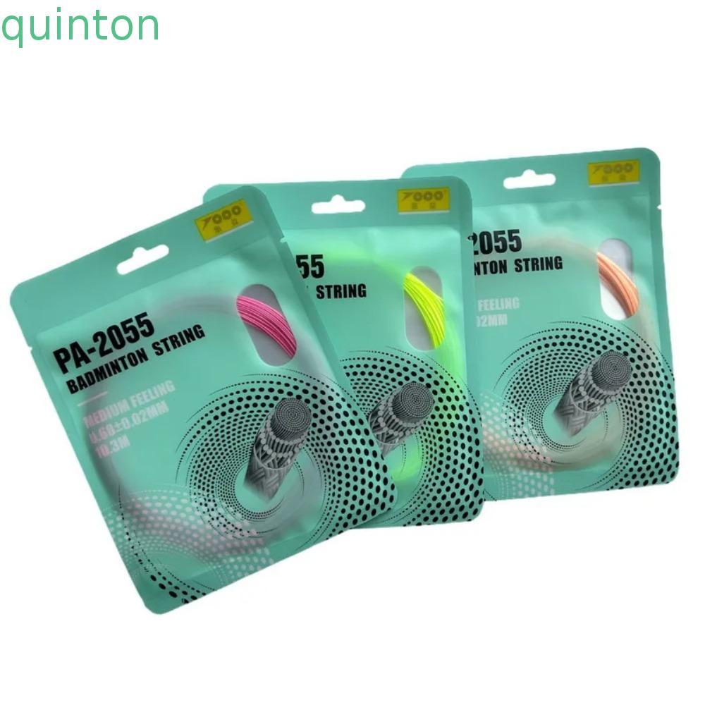 QUINTON สีสันแร็กเก็ตสาย, Professional สังเคราะห์ Fibre แบดมินตันสายยืดหยุ่นสูง 0.68 มม.ทนทานแบดมินต