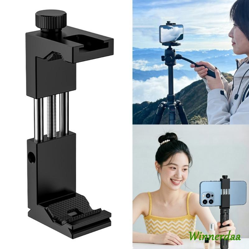 WIN ที่วางโทรศัพท์ Mount สําหรับการตั้งค่า Livestreaming 1 4 รูเกลียวสําหรับโทรศัพท์ 65-88 มม