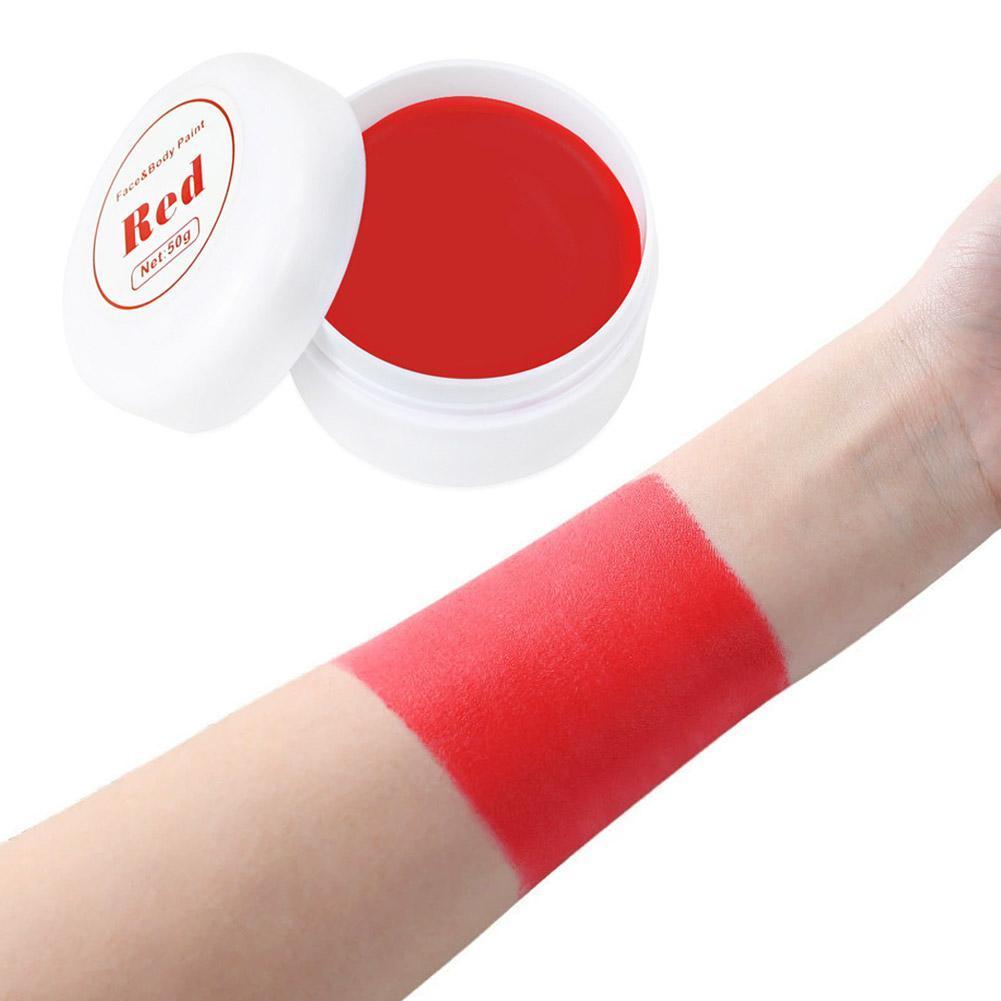 50ml Body Paint ชุดแต่งหน้าเด็กสีดําและสีขาว Clown Color Face แต่งหน้าและฮาโลวีน L6u8