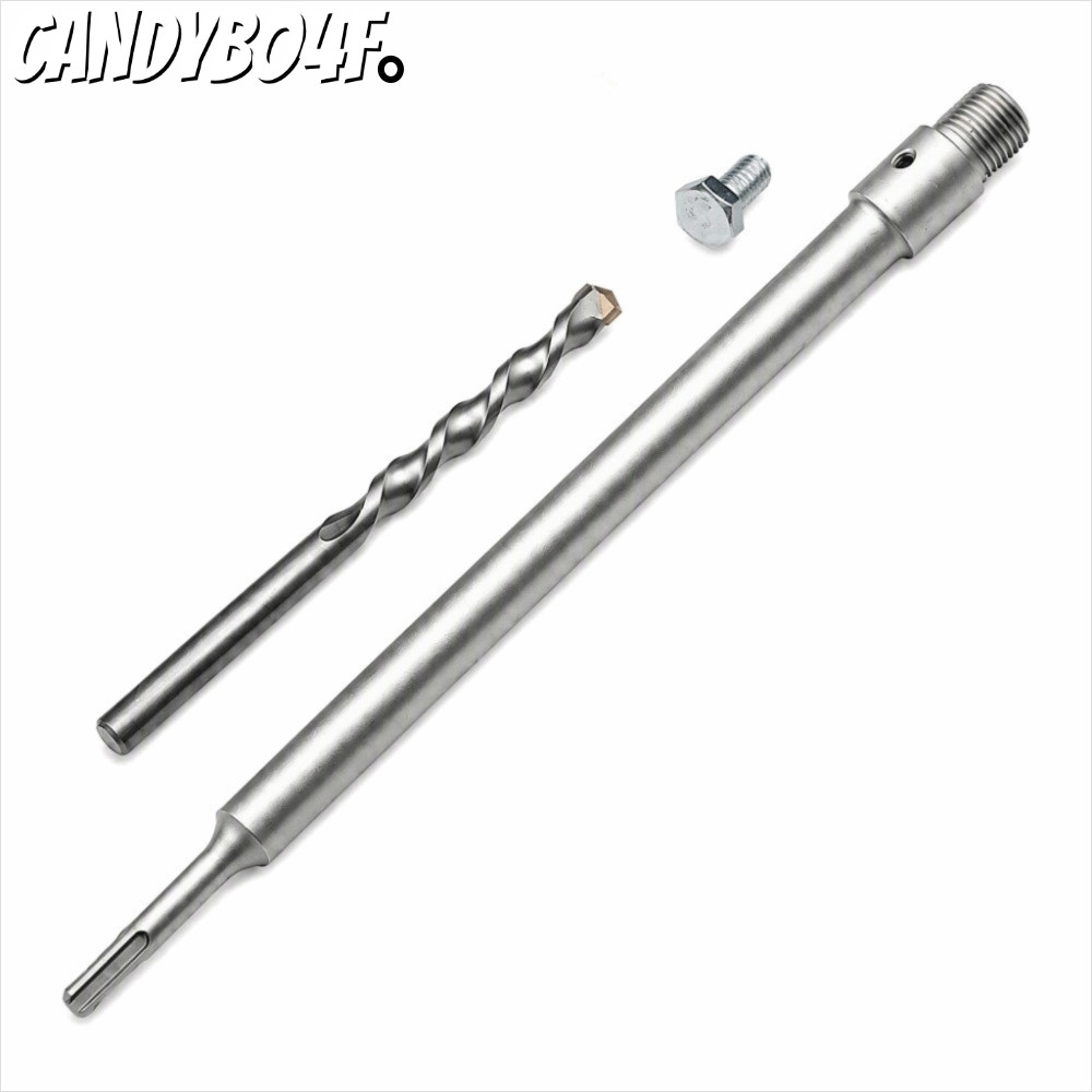 CANDYBO4F แกนจับดอกสว่านคอริ่ง, ดอกนําเจาะแบบกลม อะแดปเตอร์ก้านจับแบบกลม, อุปกรณ์เสริมพร้อมสกรู 1 ตั