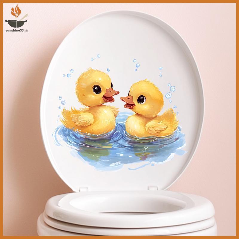 THSUN Du เล่นน้ําห้องน้ํา Stiers กันน้ําที่ถอดออกได้ห้องน้ําห้องน้ําที่นั่ง Decals สําหรับ Home Wash
