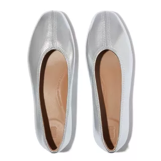 FITFLOP DELICATO HIGH-CUT BALLET FLATS รองเท้าทรงบัลเล่ต์ผู้หญิง รุ่น A0P-011 สี SILVER