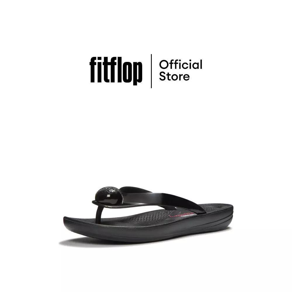 FITFLOP X KH IQUSHION BUTTON รองเท้าแตะผู้หญิง รุ่น AUQ-001 สี BLACK