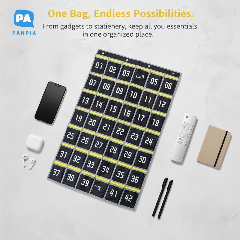 [NBI] Numbered Slot Phone Organizer สําหรับห้องเรียนติดผนัง Multi Poet กระเป๋าแขวน VN