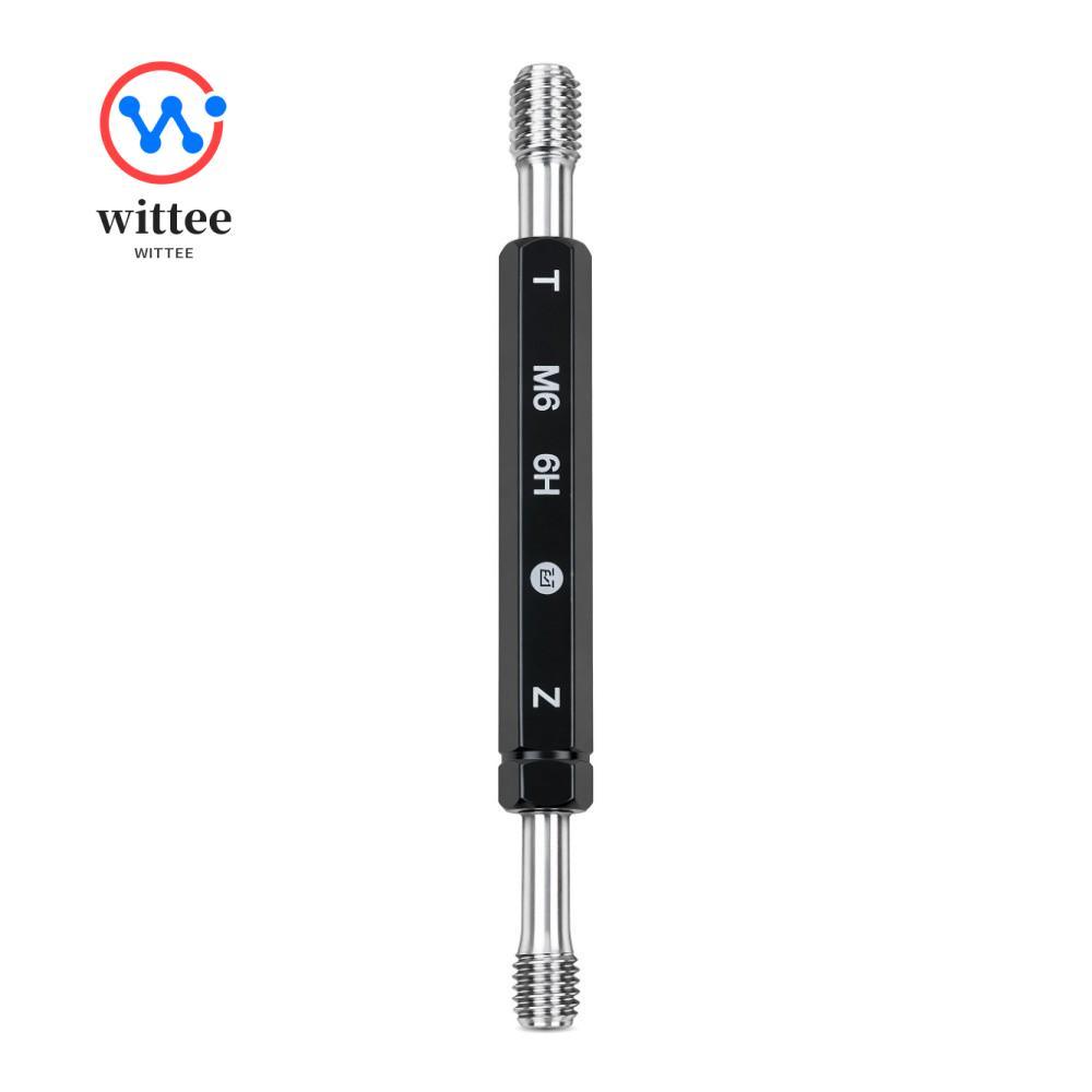 เครื่องวัดปลั๊กเกลียว WITTE, ที่จับหกเหลี่ยม 6H เครื่องมือมือการวัด Tolerance, Precision M6*1.0 ปลาย