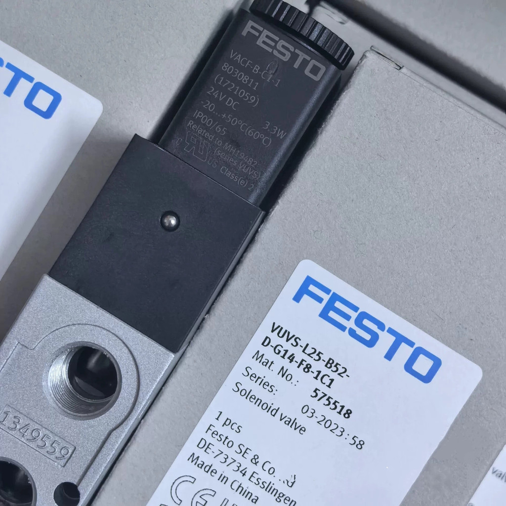 FESTO Solenoid Valve ยี่ห้อใหม่พร้อมสต็อก VUVS-L25-B52-D-G14-F8-1C1-1B2 575518 575520