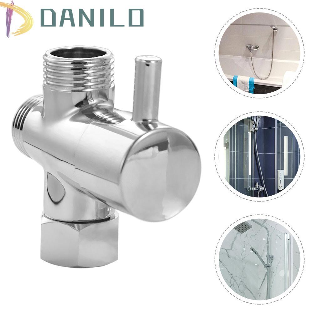 DANILLO 3 Way Shower Head Diverter Valve, T-adapter ทองเหลือง 3 Way Switch Faucet Valve, อุปกรณ์ห้อง