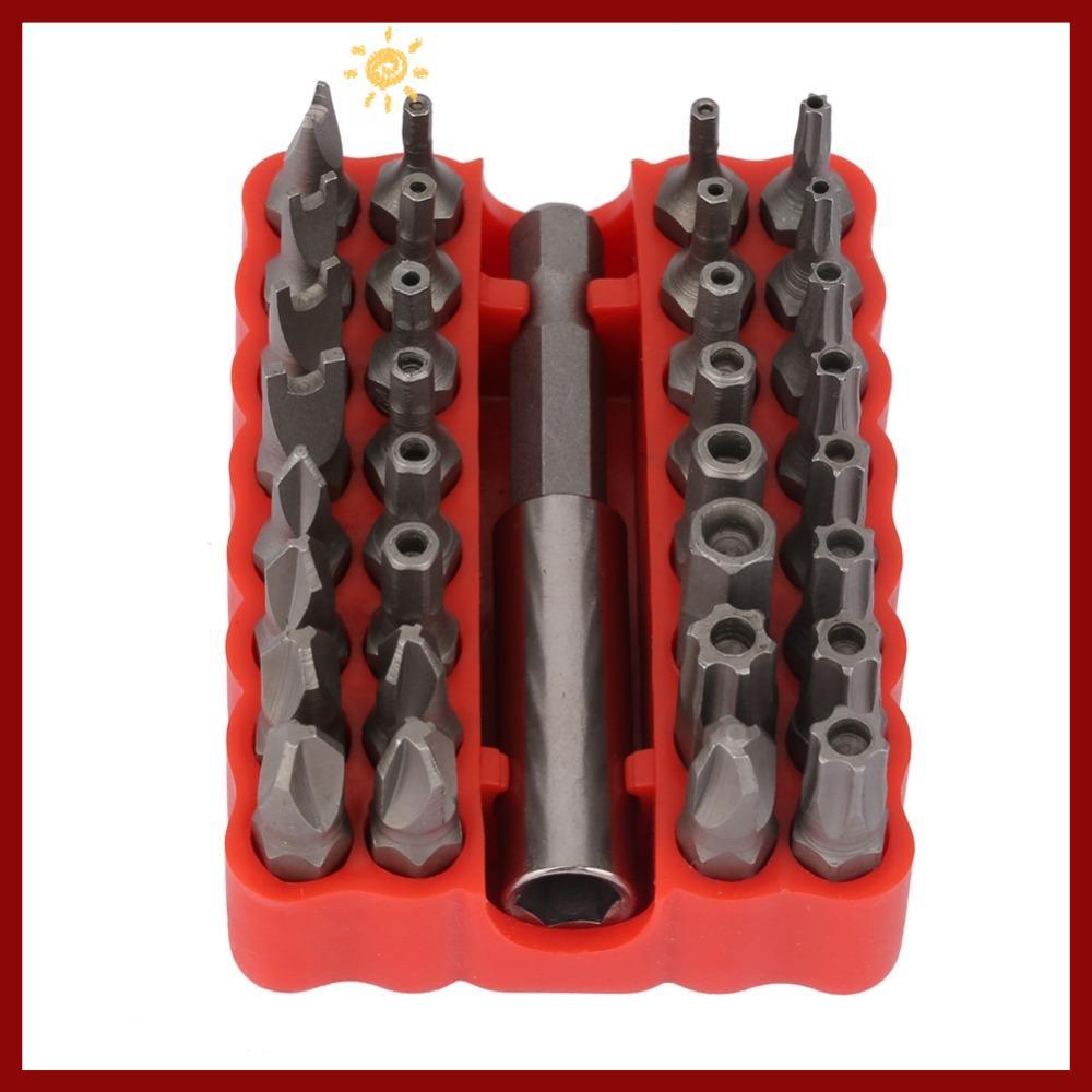 PTKFPT09 33 ชิ้นไขควงชุด Bit, 1/4 นิ้ว Hex Shank Spanner Bits Tamper Proof Bit ชุด, จัดเก็บ Torx ไขค