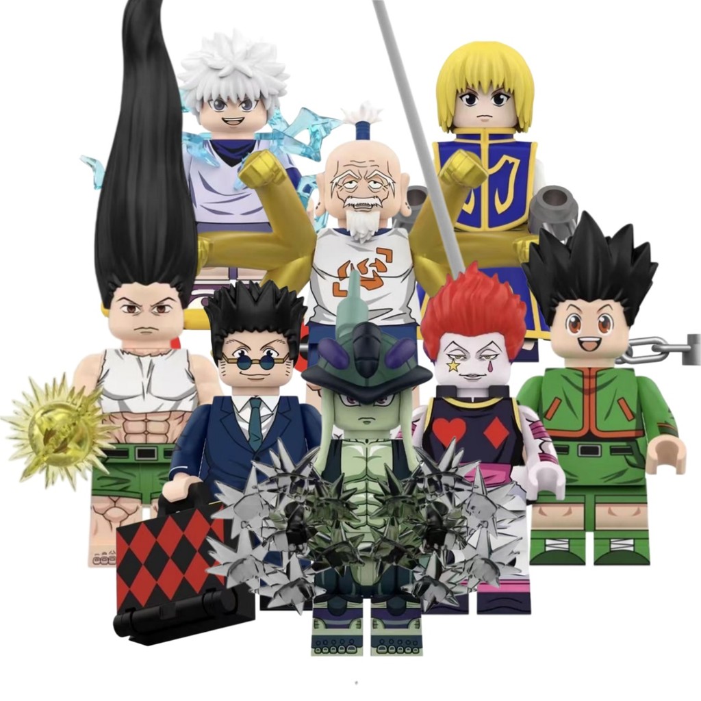 Hunter x Hunter Action Figure Gon Freecss Leorio PalaiKnight Killua Zoldyck Meruem Hisoka Kurapika Building Block Collection ของเล่นเด็ก