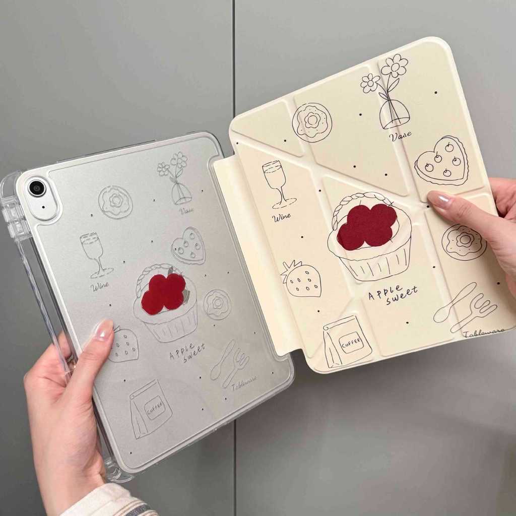 [โชคดี] Line Apple iPad A16 เคสแท็บเล็ต pro37 cm air6/5 เคสป้องกัน 10/9/8th Generation MINI7 เคสป้อง