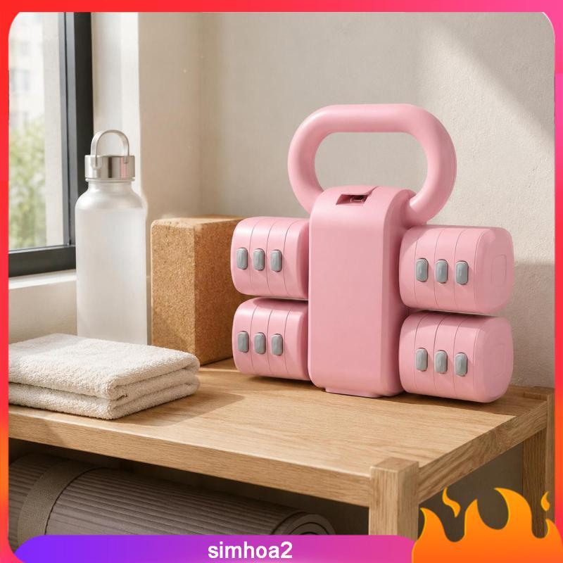 [Simhoa2] Dumbbell Barbell Kettlebell Set 3-in-1 Convertible Weight Set Adjustable Kettlebell Dumbbe