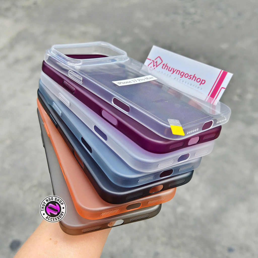 เคสป้องกันลายนิ้วมือแบบบางสําหรับ iPhone 18 Pro Max - iPhone 18 Pro - iPhone 17 Pro Max - iPhone 17 