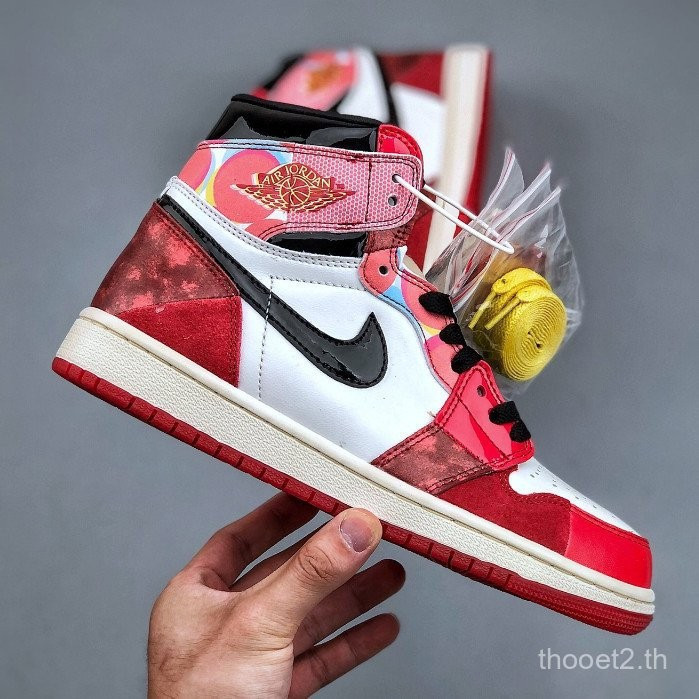 Air 1 Retro High OG SP "Next Chapter" รองเท้าบาสเก็ตบอลสไตล์ Spider-Man 2.0 สําหรับรองเท้ากีฬาเพื่อก