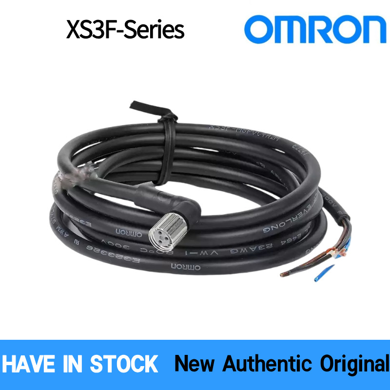OMRON XS3F Connector M8PVC3S5M M8PVC3A2M M421 401 422 IP67 สาย PVC สีดํา