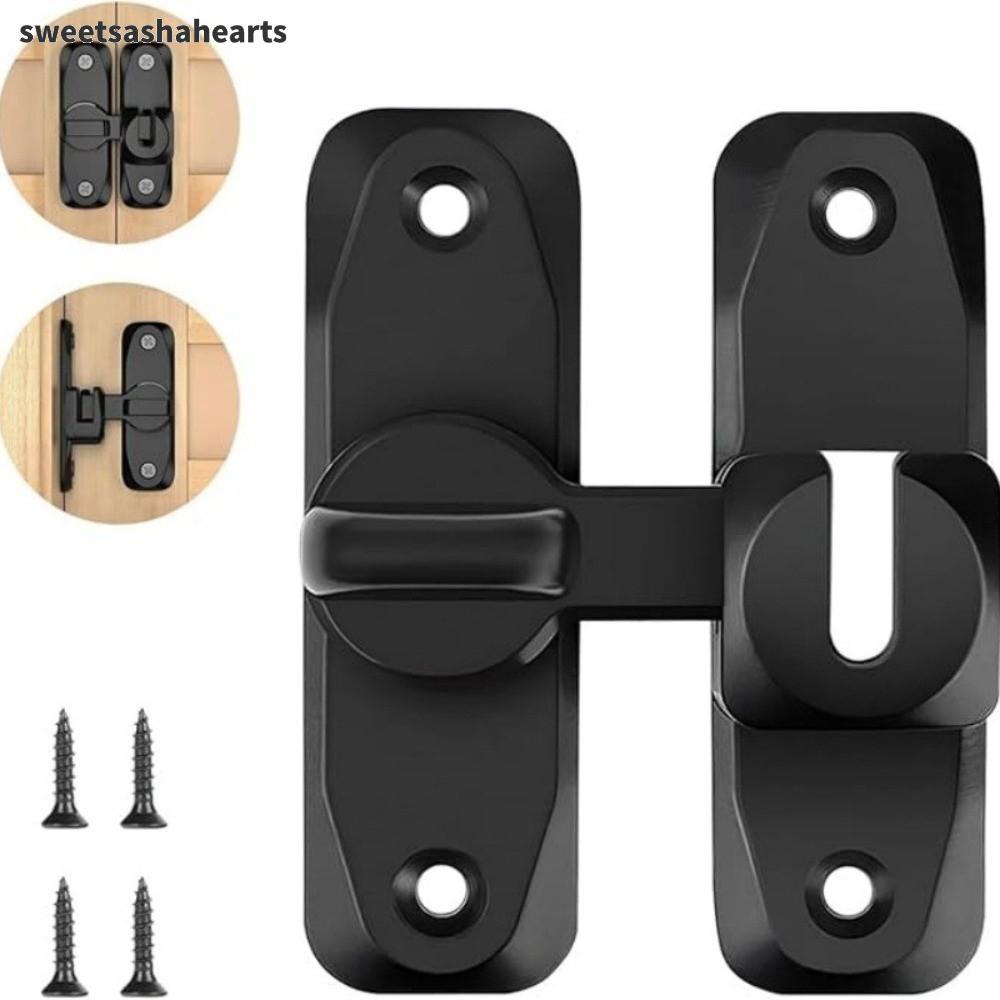 SWEE ล็อคสลักหน้าต่าง, ล็อคประตู Flip-Up Alloy Flip-Up, ทนทาน 90/180 องศาตู้ป้องกันการโจรกรรม Security Bolt ตู้