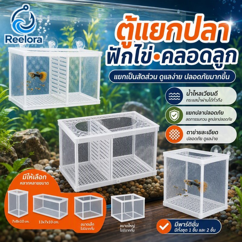พิพิธภัณฑ์สัตว์น้ํา กล่องเพาะพันธุ์ปลาฟักไข่สุทธิทารกแยกปลาทําความสะอาดง่ายถังลอยแทรก