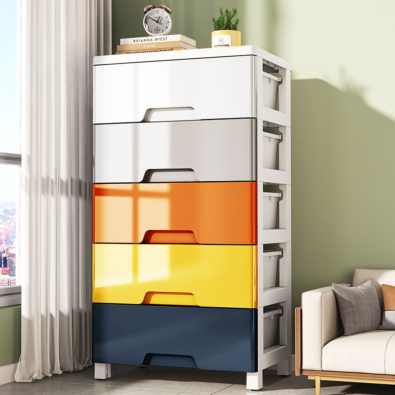 34-50 ซม.ลิ้นชักกว้าง Locker ห้องนอนห้องนั่งเล่นขนาดใหญ่ความจุ Multi-Layer Movable Locker ที่เก็บขนม