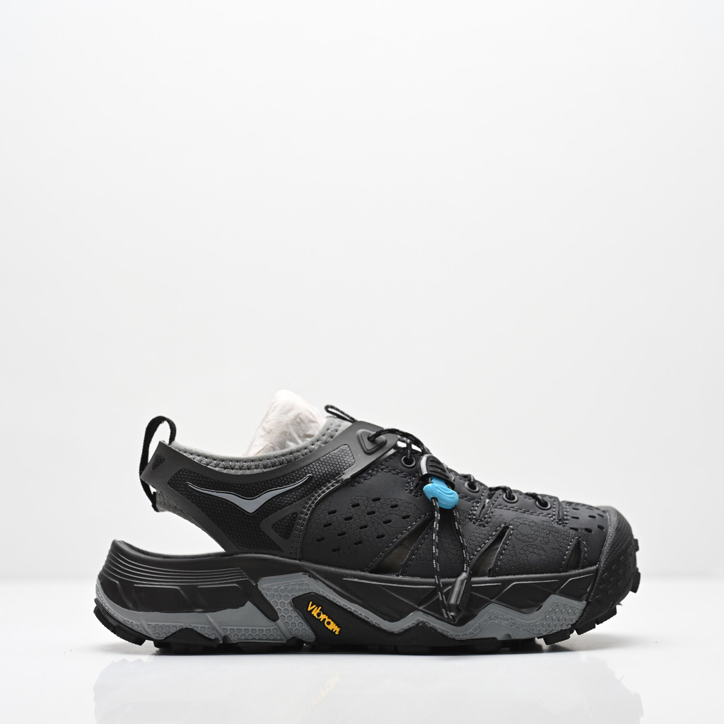 HOKA ONE ONE VIBRAM TOR TRAFA รองเท้าแตะผู้ชายผู้หญิงเดินป่ากลางแจ้งสีดํา Vibram Sole Water Trekking