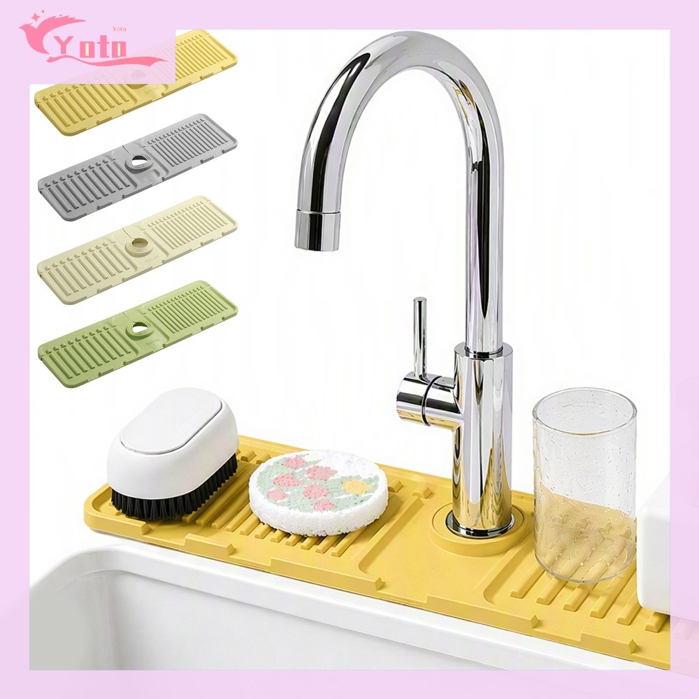 [เดิมเดิมเดิมพันพันคอคอคอโกงเดิม] Soft Sink Splash Mat TPR Non-Slip Kitchen Faucet Drain Pad Wide