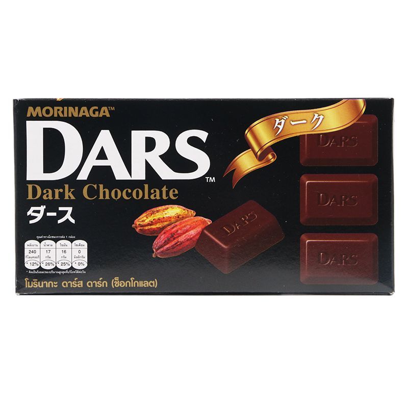 โมรินากะดาร์กช็อกโกแลต 42กรัม Morinaga Dars Bitter Chocolate 42g. [หมายเลขบาร์โค้ด 4902888183447 ]