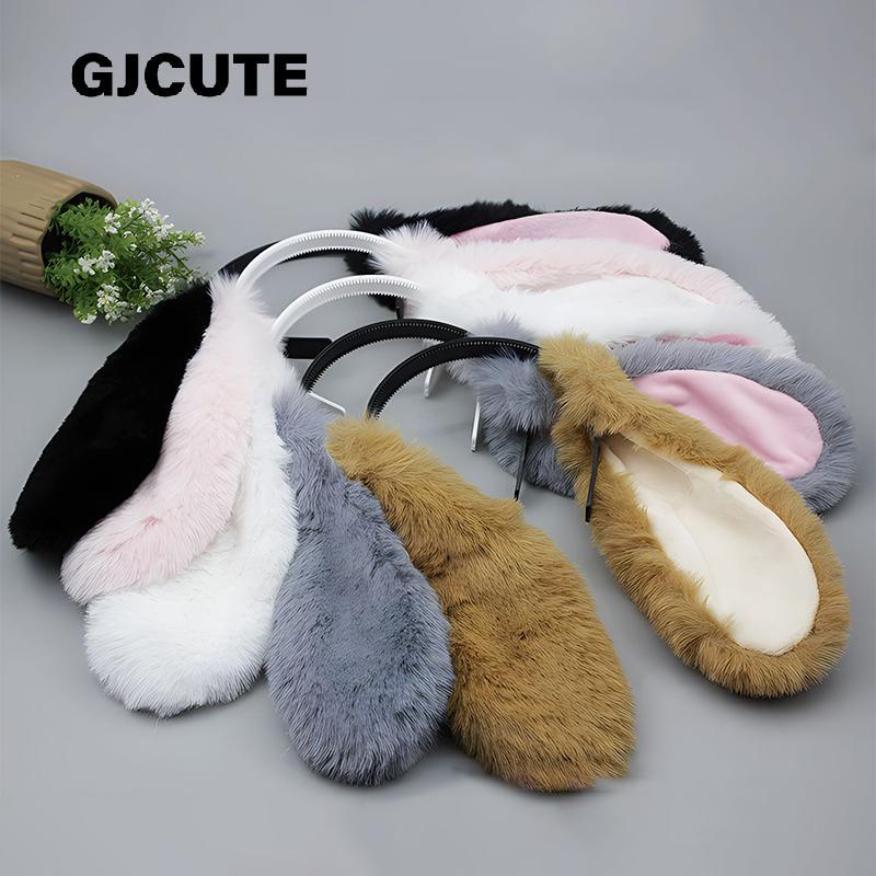 GJCUTE น่ารักกระต่ายหู Plush กระต่ายผม Hoop Headwear คอสเพลย์เครื่องแต่งกายอุปกรณ์เสริมผมสําหรับผู้ใ
