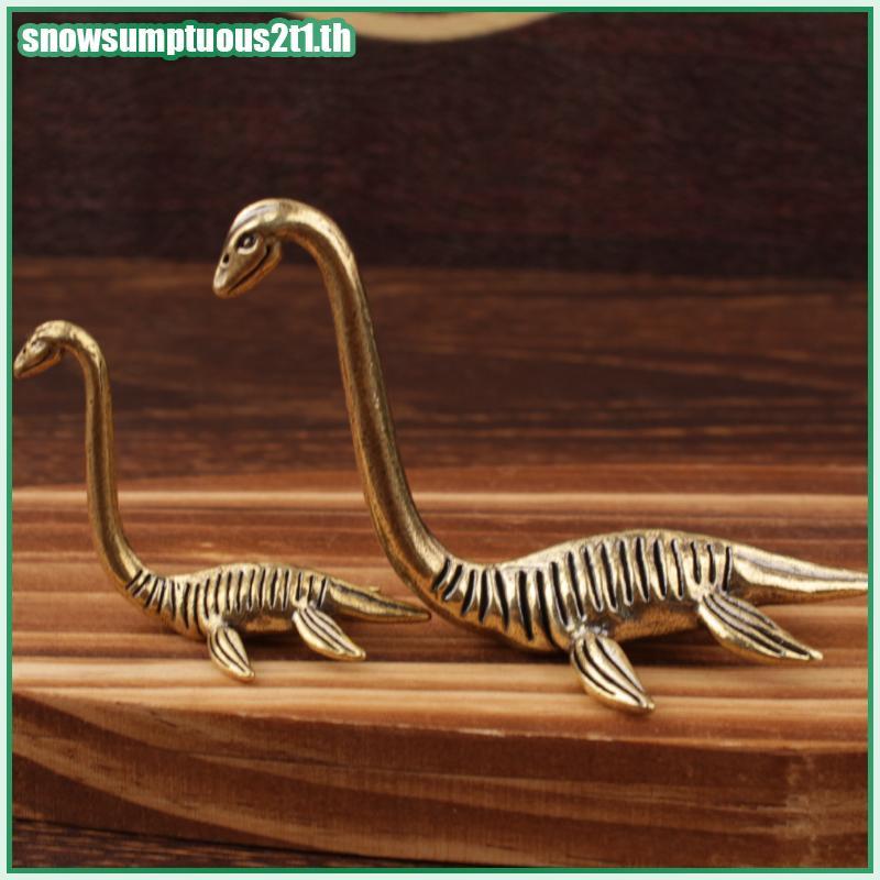 [ใหม่] Loch Ness Monster Vintage Figurine 1 ชิ้นทองเหลืองโบราณ Handmade Collectible Decor สําหรับห้อ