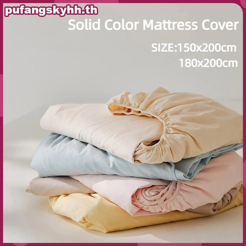 PUKYHH Light Grey Brushed Twill ติดตั้งที่นอน Soft Breathable Anti-Stain Bed Protector Cover สําหรับ