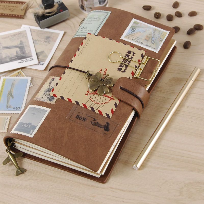 พร้อมส่ง คู่มือขยะศิลปะ TN Book A6 Travel Diary Travel Record Stamp Book Notepad Retro Portable Book