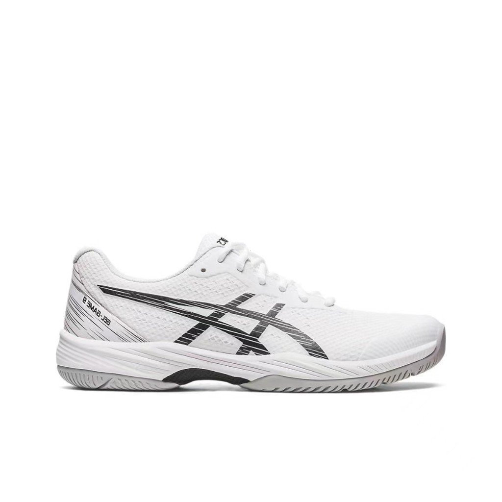 ข้อเสนอพิเศษจํากัดเวลา Asics GelGame 9 ผู้ชายและผู้หญิงน้ําหนักเบารองเท้าเทนนิสต่ําสีขาวสีดํา ZD55St