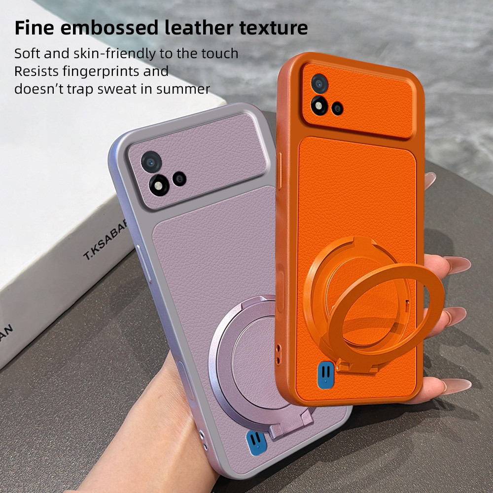 ใช้ได้กับRealme c11 c20 2020 2021 RMX3063 RMX3231 realmec11 RMX3061 RMX2185 เคสโทรศัพท์แม่เหล็กแบบวง