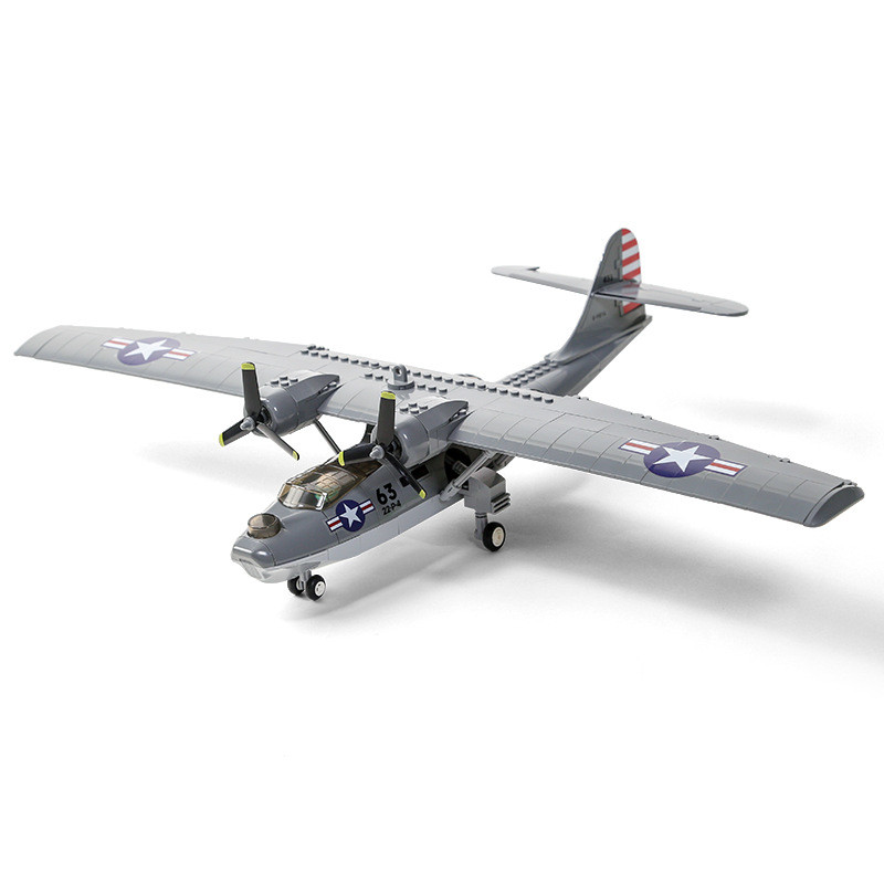 Series Consolidated PBY-5A Catalina รุ่นก่อสร้างของเล่นเด็กการศึกษาบล็อกอิฐพลาสติกอะไหล่