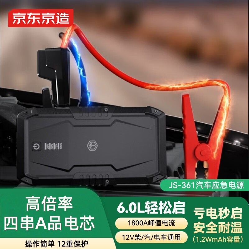 ผลิตในโตเกียว 3C Certified Car Emergency Starter Power Bank 12V12000mAh6.0L Universal