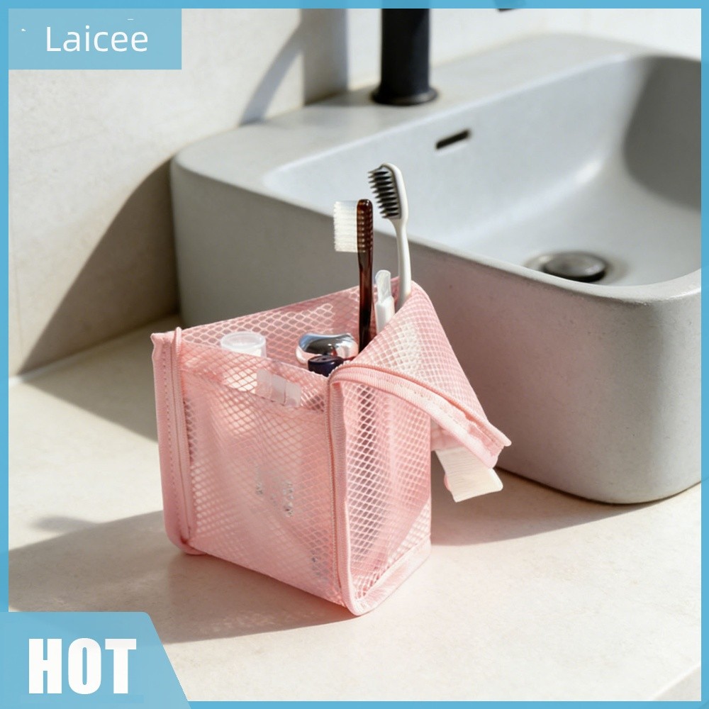 [Laicee.th] กระเป๋าใส่อุปกรณ์อาบน้ําแบบยืนแบบพกพาน้ําหนักเบา EVA Travel Makeup Case with Zippers Mak