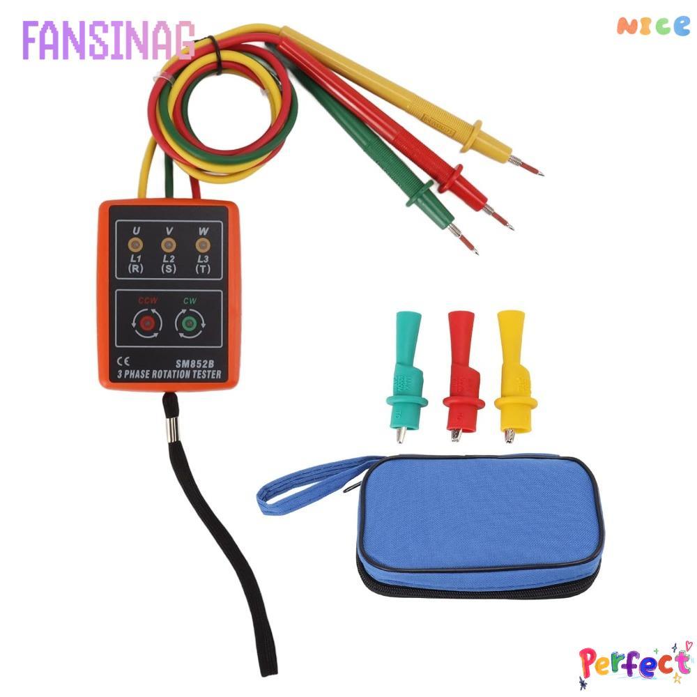 FANSINAG เครื่องทดสอบการหมุนเฟส, Buzzer 20Hz-400Hz เครื่องวัดค่าลําดับเฟส, Professional SM852B ไฟ LE