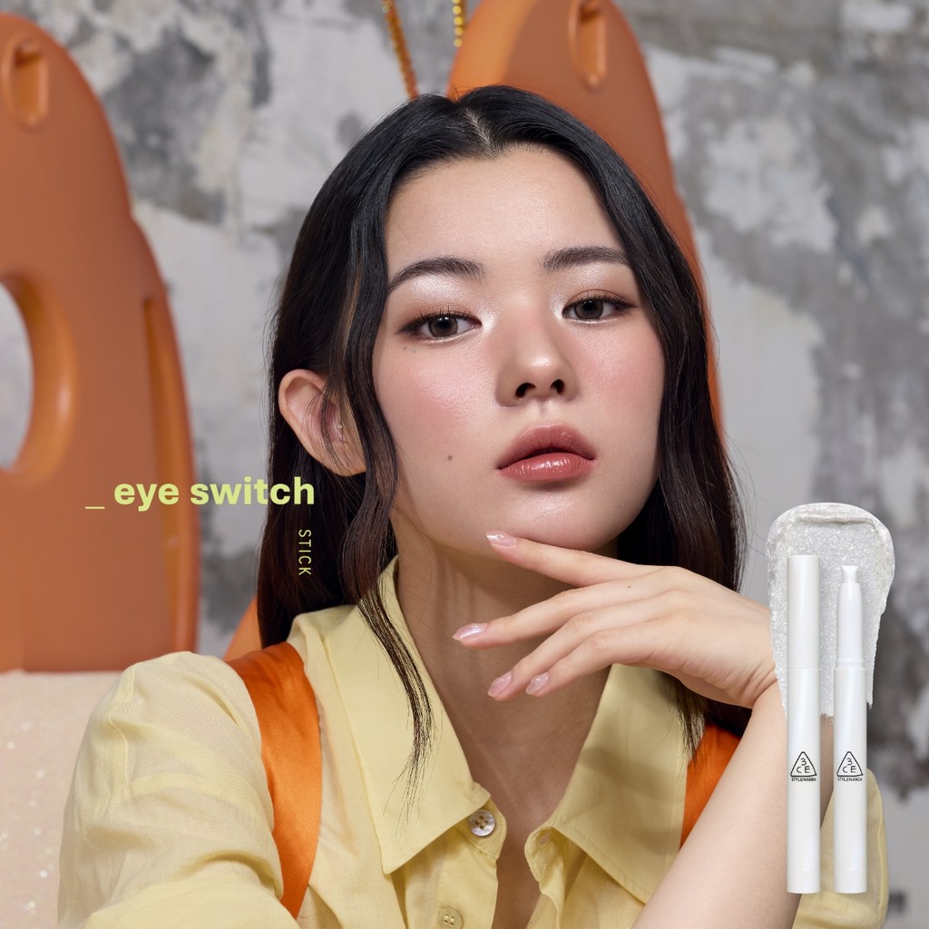 3CE Eye Switch Stick 1.3 กรัม อายแชโดว์แบบแท่ง กลิตเตอร์เนื้อนุ่มเกลี่ยง่าย เขียนดอลลี่อายสวย ติดทนตลอดวัน (อายแชโดว์)