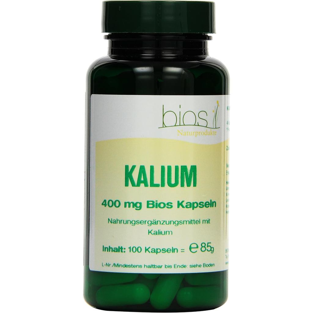 Bios Kalium 400 mg, 100 Kapseln, 1er Pack (1 x 85 g)(บรรจุอาจวารี่)