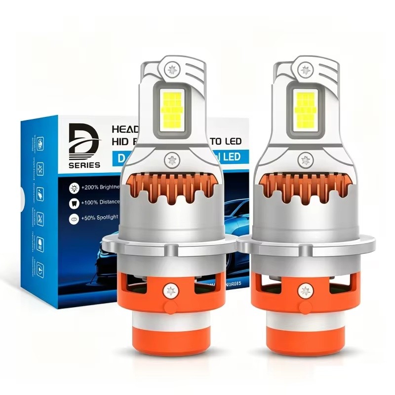 D4R D2R หลอดไฟหน้า LED Canbus 5200W 8800000LM D1S D3S พัดลมเทอร์โบหลอดไฟรถยนต์ D4R D2R D1R D3R LED A