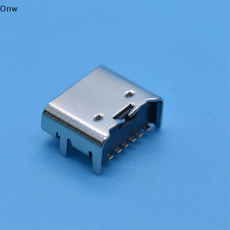 [Onw] 10 ชิ้น/ล็อต Type C 6 Pin SMT Soet Connector USB 3.1 Type-C หญิงตําแหน่ง SMD [th]