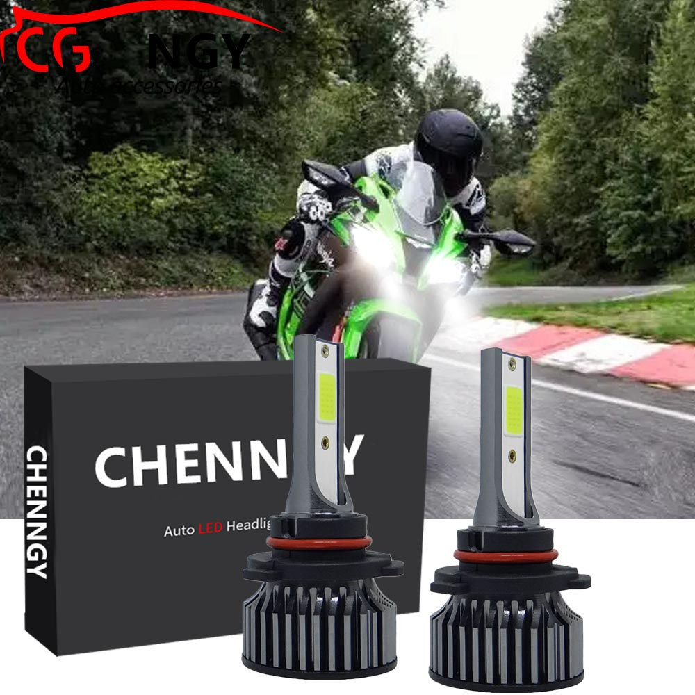 สําหรับ Kawasaki Ninja ZX10R 2006-2010 - 2x LED ไฟหน้าหลอดไฟ TE สีขาว 6000K 12V ชุดแปลง