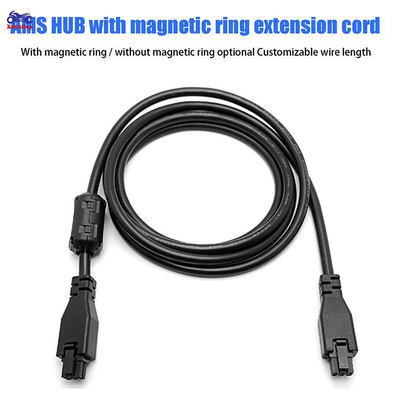 XOITOP สําหรับ Bambu Lab X1/P1 AMS สาย AMS HUB 1M 2M 6-pin แม่เหล็กแหวนสําหรับ bu Lab X1/P1 3D เครื่