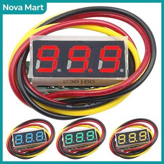 โนวามาร์ท0.28นิ้วโวลต์มิเตอร์แบบดิจิตอล DC 0-100V เครื่องทดสอบแรงดันไฟฟ้า DC มินิเครื่องวัดโวลต์มิเตอร์เครื่องตรวจจับ