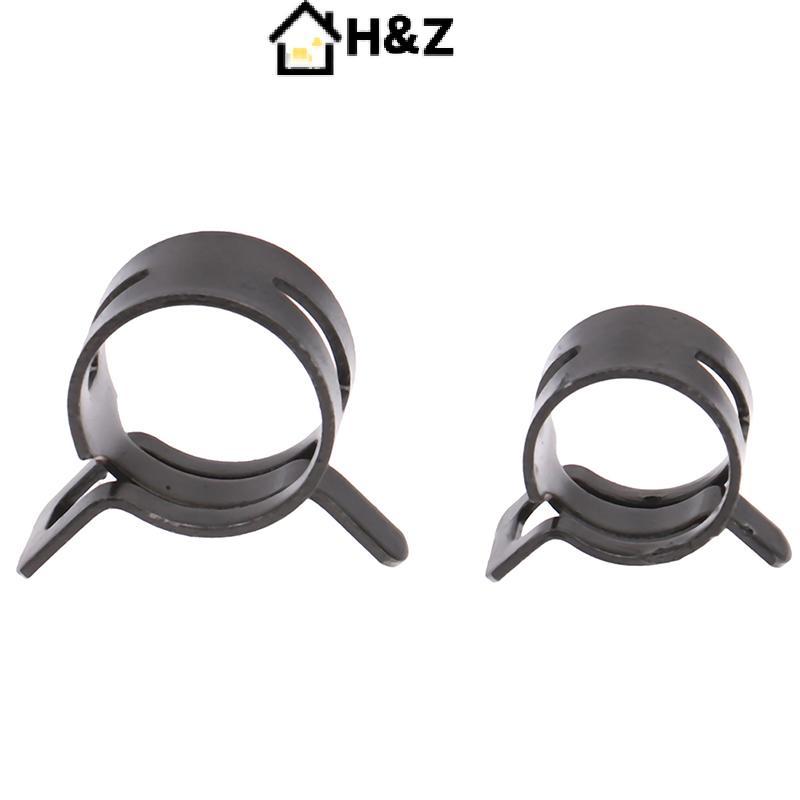 H & Z 10 ชิ้นท่อ Clamps การใช้สายยางท่อน้ํา Clamp Hoops Air Tube Fastener ฤดูใบไม้ผลิคลิปเส้นผ่านศูน