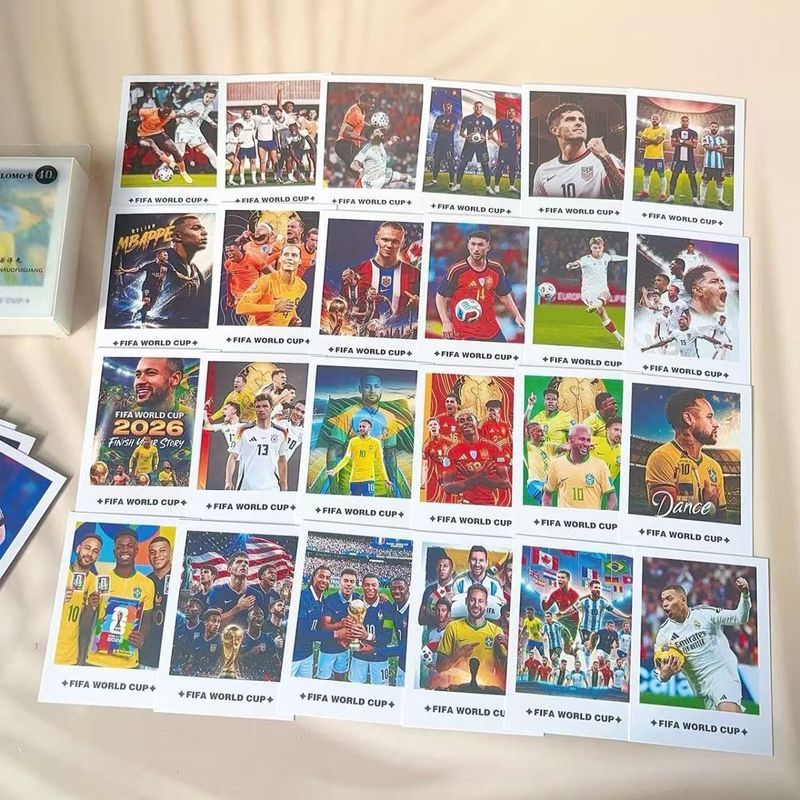 足球巨星Lomo卡内马尔C罗周边高清LOMO卡片立得精美贺卡明信片&Football Star Surrounding Small Card Football Star Same Style Pola